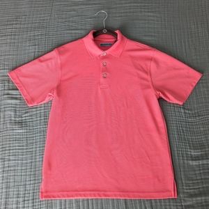 Cubavera Men's Short Sleeve Polo Shirt Salmon Pink - Small